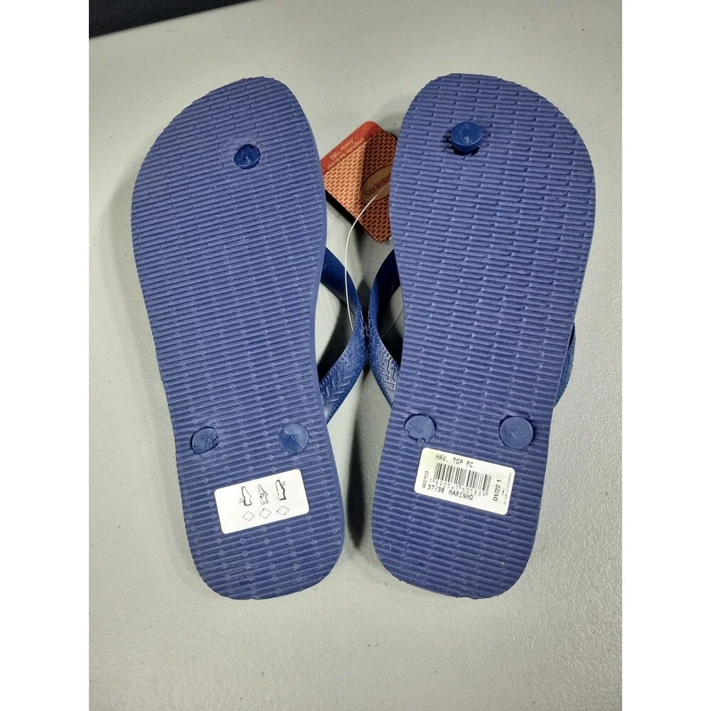 Havaiana Flip Flop Sandal Blue, US 7/8 W 6/7 M 37-38 NWT